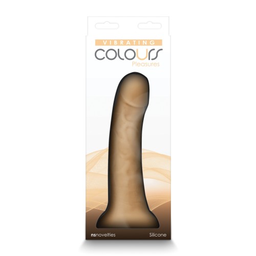 Dong Vibrador de 7 Pulgadas Colours Pleasures - Blanco