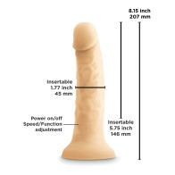 Dong Vibrador de 7 Pulgadas Colours Pleasures - Blanco