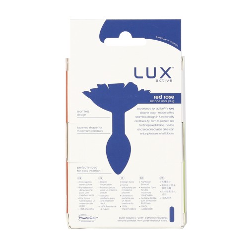 Lux Active Red Rose Silicone Anal Plug for Sensual Play