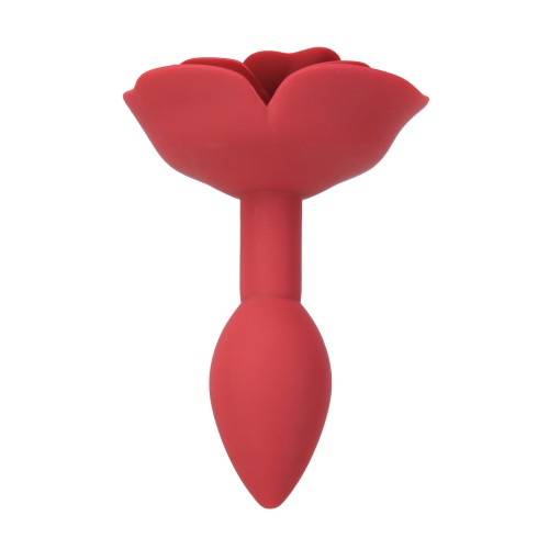 Lux Active Red Rose Silicone Anal Plug for Sensual Play