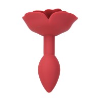 Lux Active Red Rose Silicone Anal Plug for Sensual Play