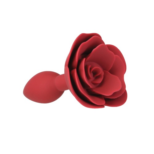 Lux Active Red Rose Silicone Anal Plug for Sensual Play