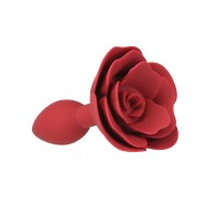 Lux Active Red Rose Silicone Anal Plug for Sensual Play