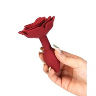 Lux Active Red Rose Silicone Anal Plug for Sensual Play