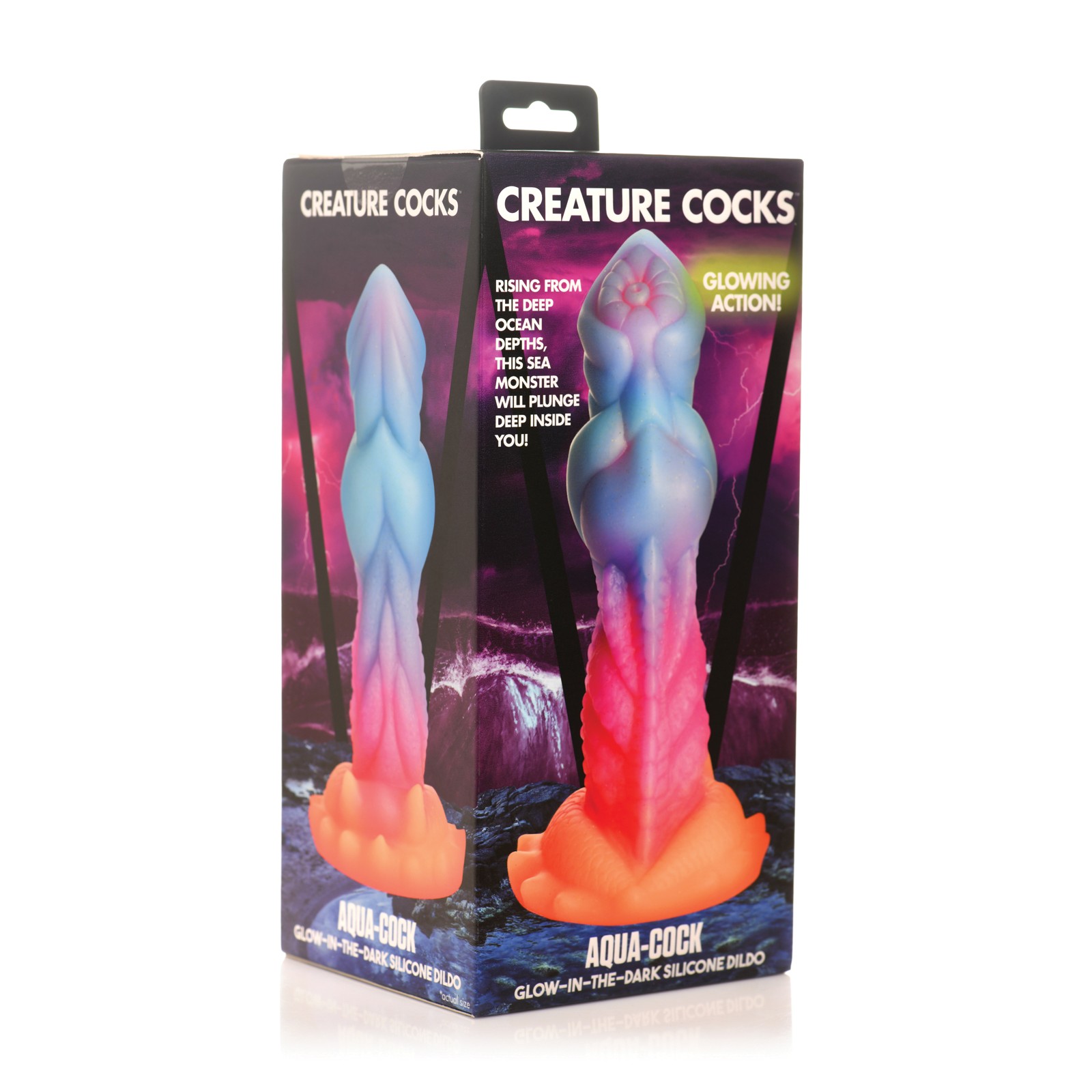 Dildo Aqua-Cock Brilla en la Oscuridad - Creature Cocks