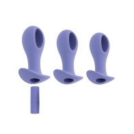 Evolved Hole Punch Anal Plug Set Purple