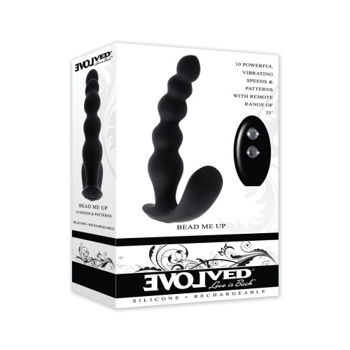 Vibrador Anal Curvo Control Remoto Negro Evolved