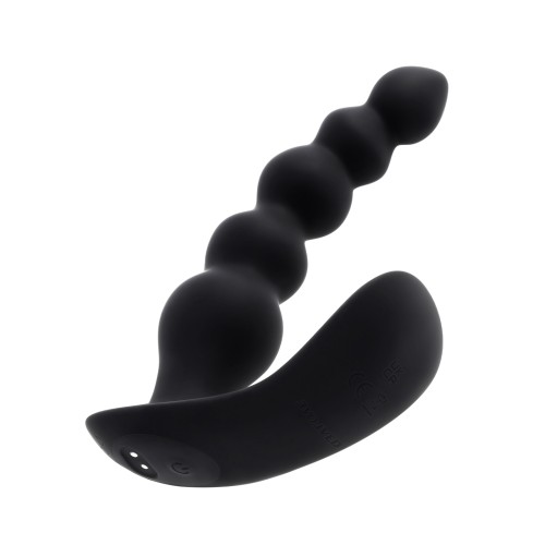 Evolved Curved Anal Vibrator Remote Control Black