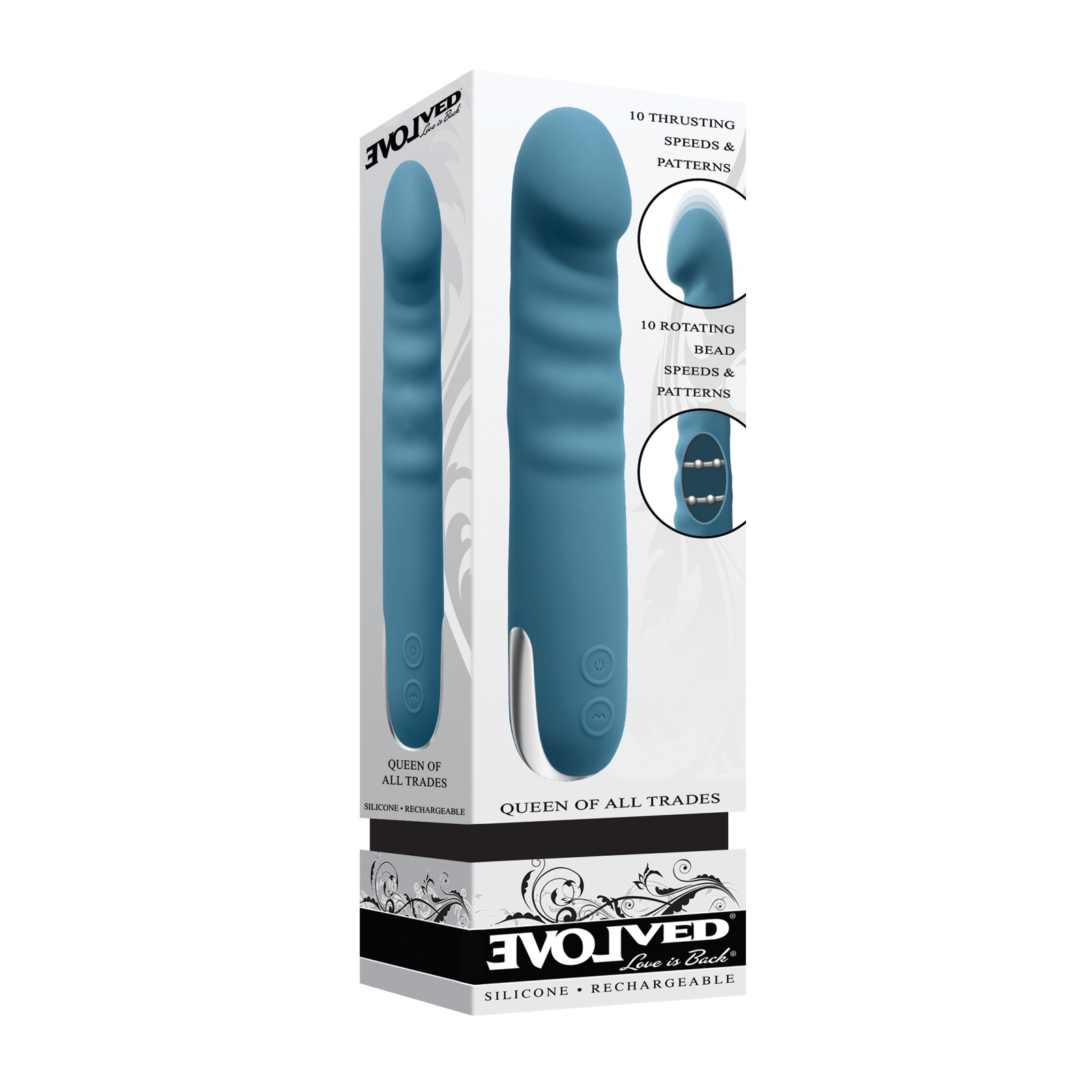 Vibrador Rotativo y de Impulso Teal Evolved