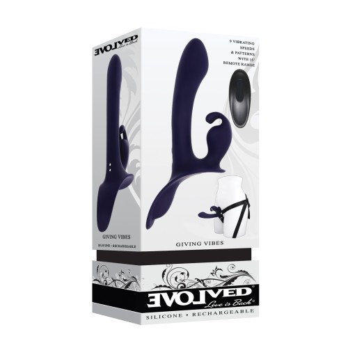 Vibrador Strap-On Conejito Control Remoto Evolved - Púrpura