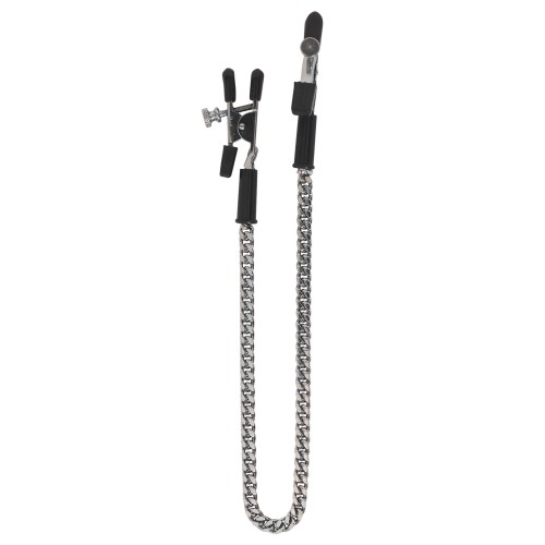 Spartacus Adjustable Nipple Clamps with Chain - Pleasure Tool