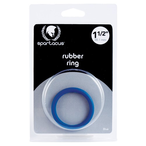 Spartacus 1.5 Rubber Cock Ring Blue