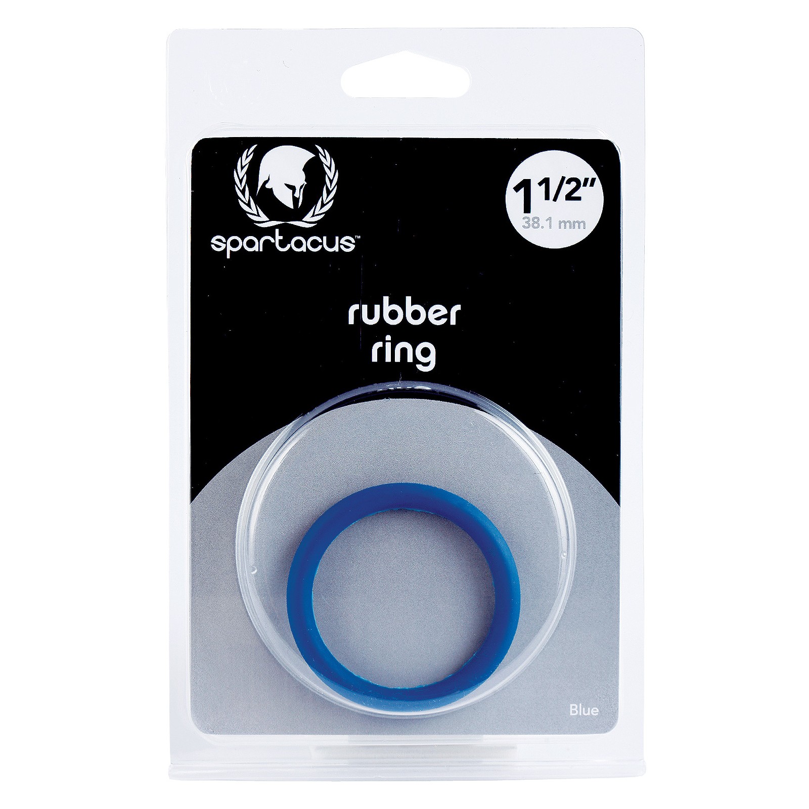 Spartacus 1.5 Rubber Cock Ring Blue