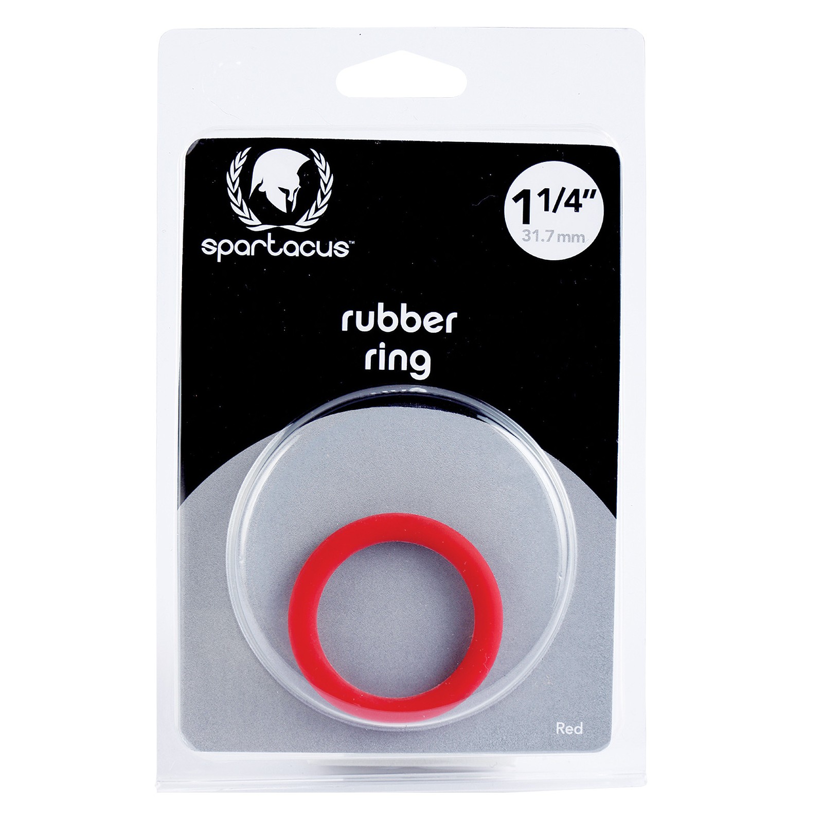 Spartacus 1.25 Rubber Cock Ring Red