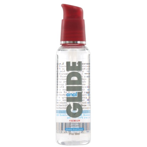 Lubricante de Silicona Anal Glide - Botella de 2 oz