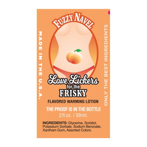 Love Lickers Edible Warming Oil - Fuzzy Naval Peach