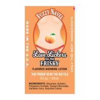 Love Lickers Edible Warming Oil - Fuzzy Naval Peach