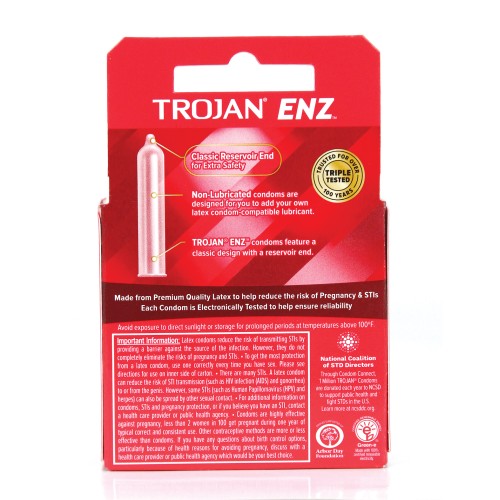 Condones Trojan Enz No Lubricados