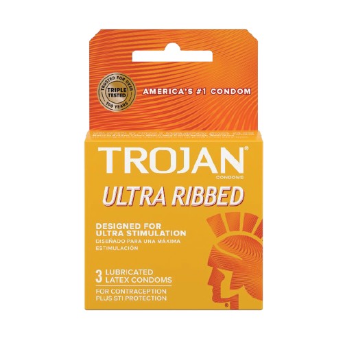 Preservativos Trojan Ultra Ribbed Caja de 3