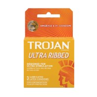 Preservativos Trojan Ultra Ribbed Caja de 3