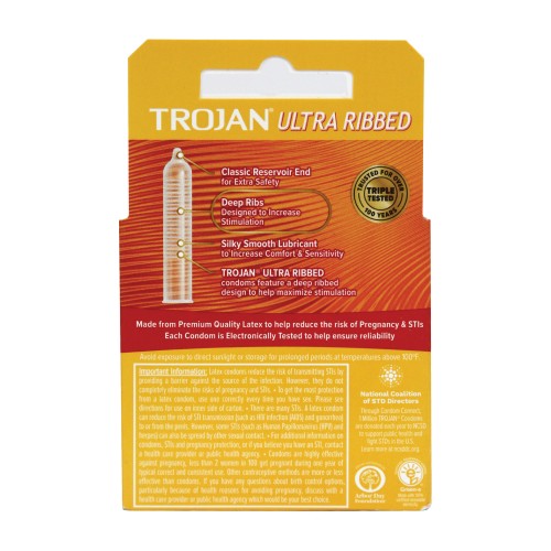 Preservativos Trojan Ultra Ribbed Caja de 3