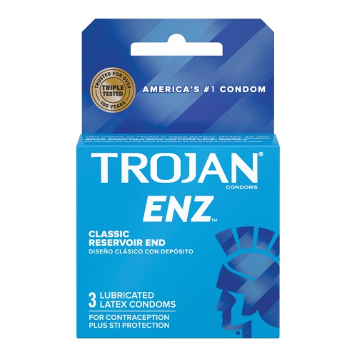 Condones Lubricados Trojan Enz para Placer Seguro