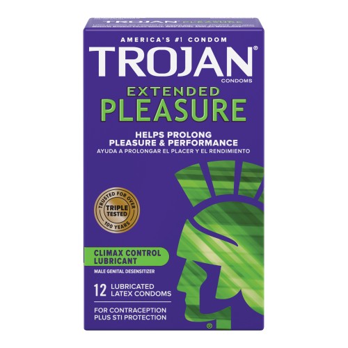 Trojan Extended Pleasure Condoms Pack of 12