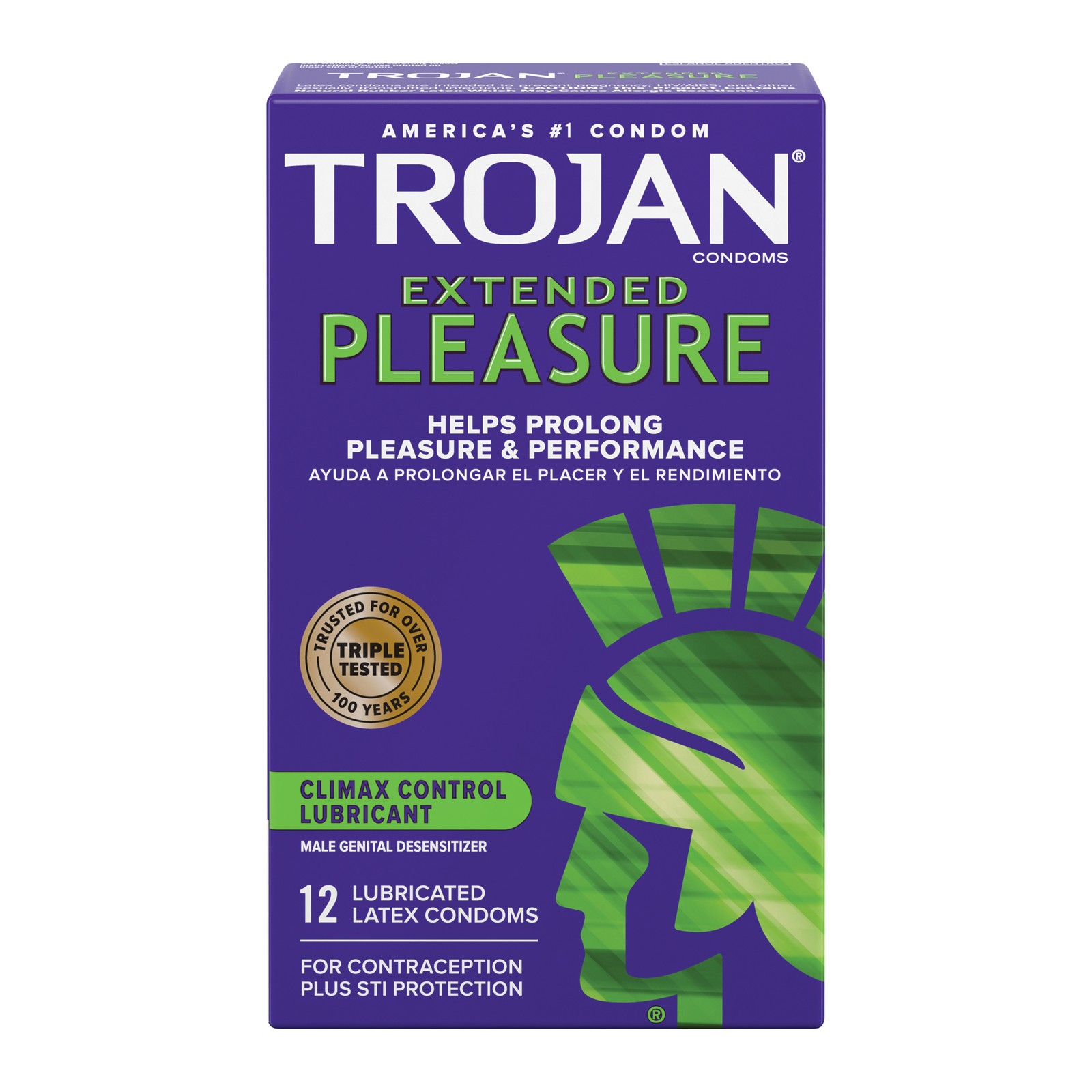 Condones Trojan Extended Pleasure - Caja de 12