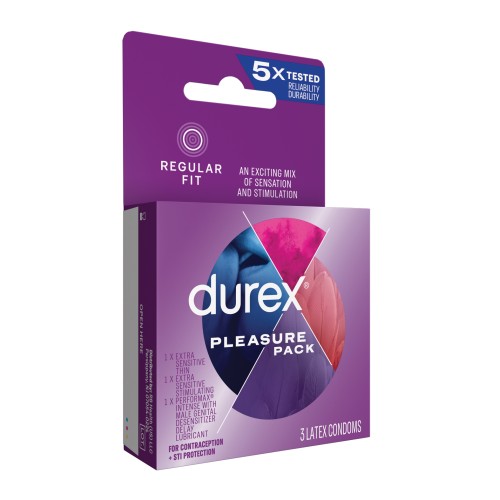 Durex Paquete de Placer con 3 Condones