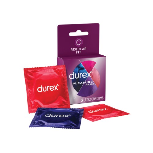 Durex Condom Pleasure Pack - Box of 3