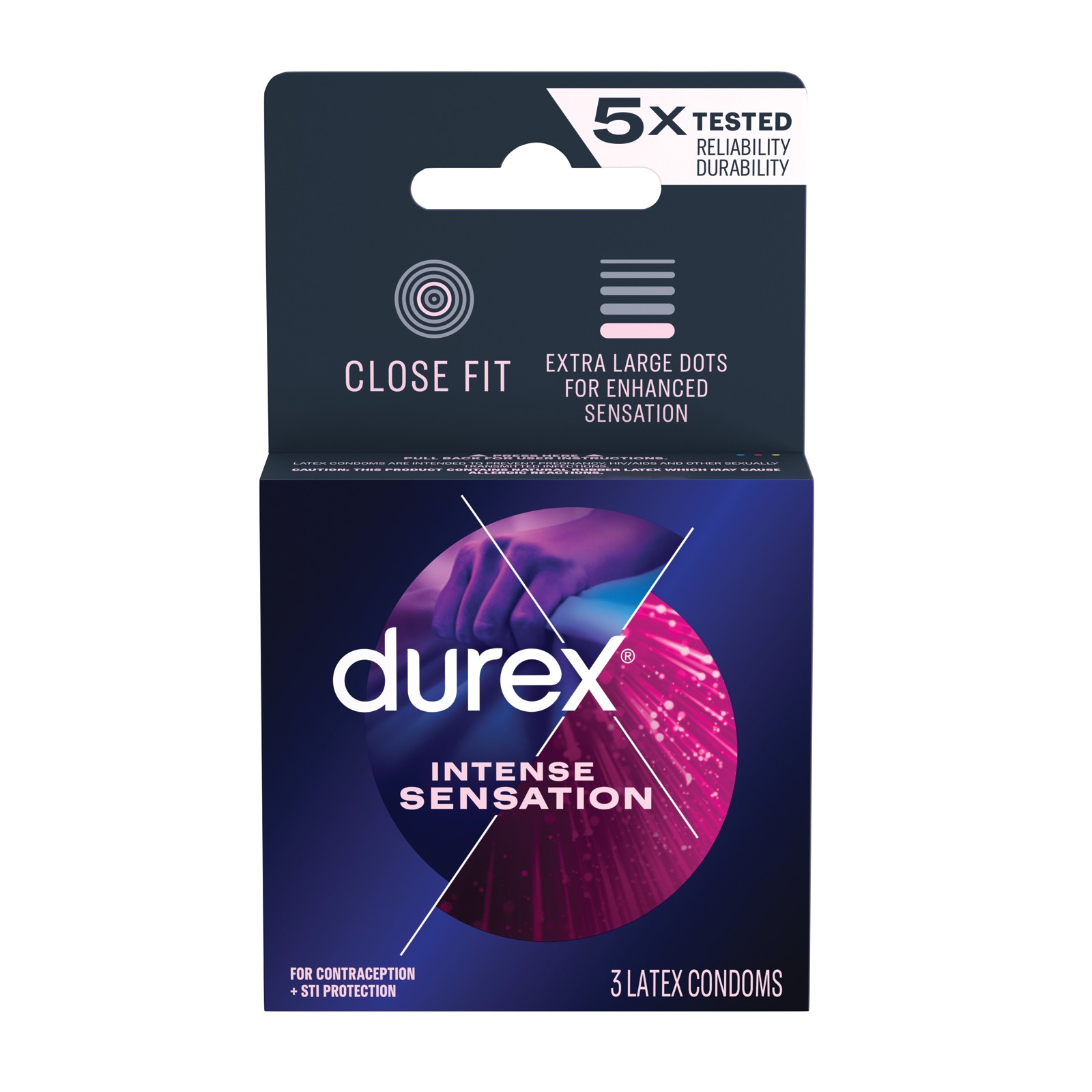 Condones Durex Intense Sensation - Caja de 3