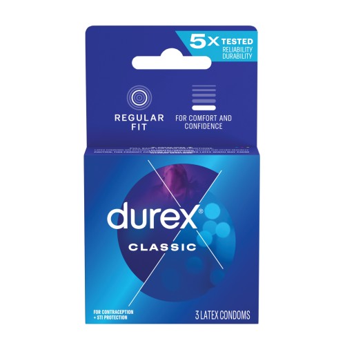 Condones Durex Clasicos Caja de 3