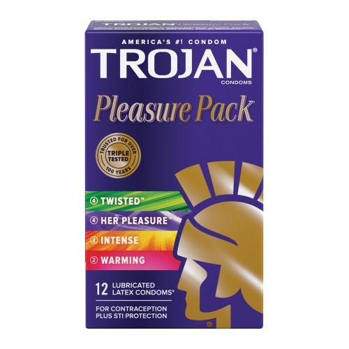 Condones Trojan Pleasure - Caja Variada de 12