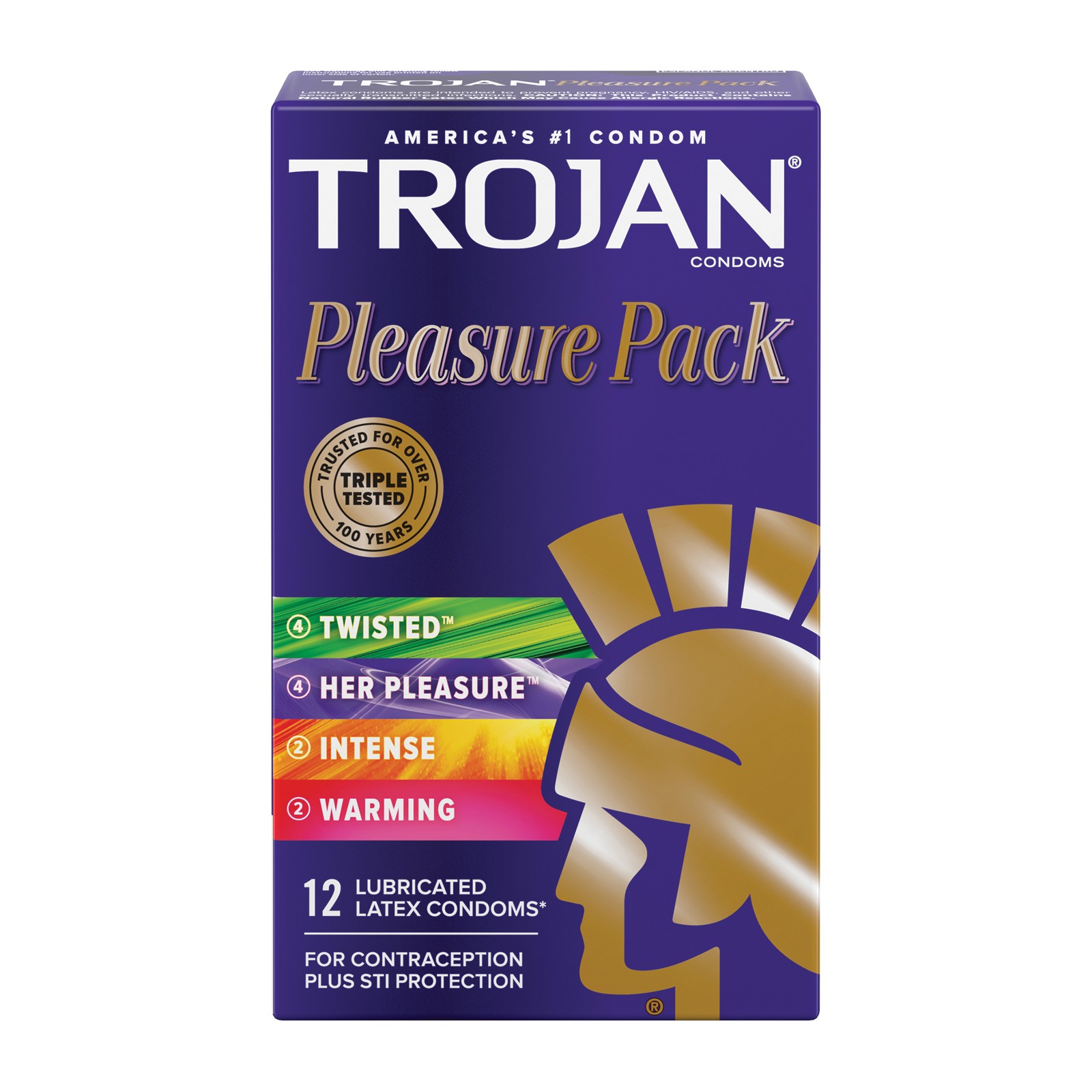 Condones Trojan Pleasure - Caja Variada de 12