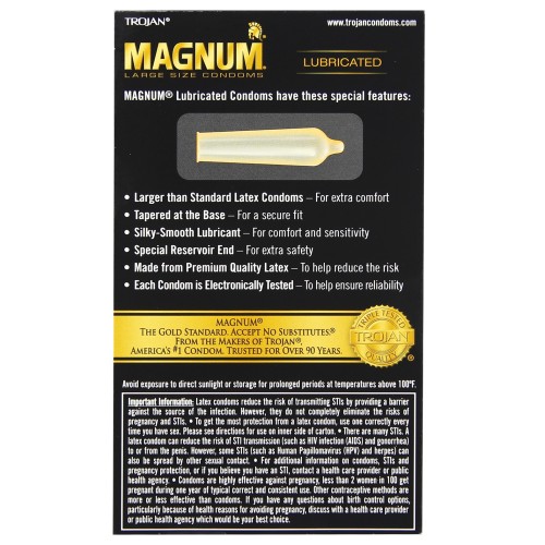 Condones Trojan Magnum - Caja de 12