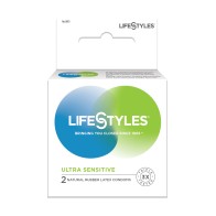 Condones Ultra Sensibles Lifestyles Caja de 3