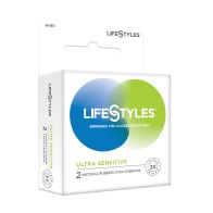 Condones Ultra Sensibles Lifestyles Caja de 3