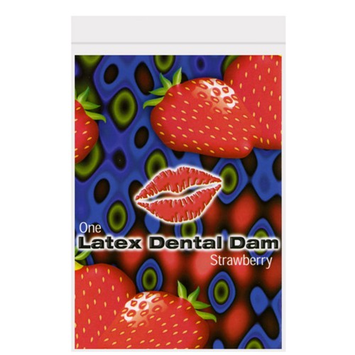 Trust Dam Strawberry Dental Dam for Safe Oral Fun