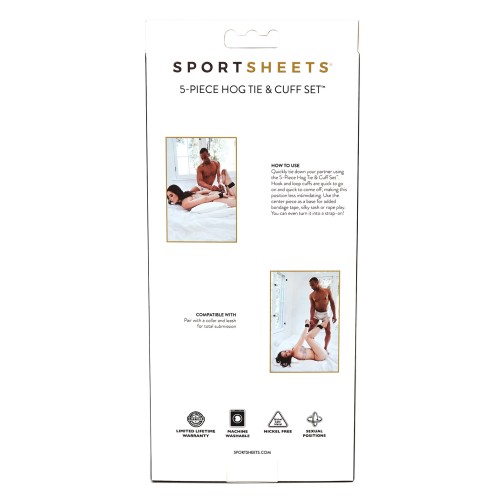 Conjunto de 5 Piezas Hog Tie & Puños Sportsheets