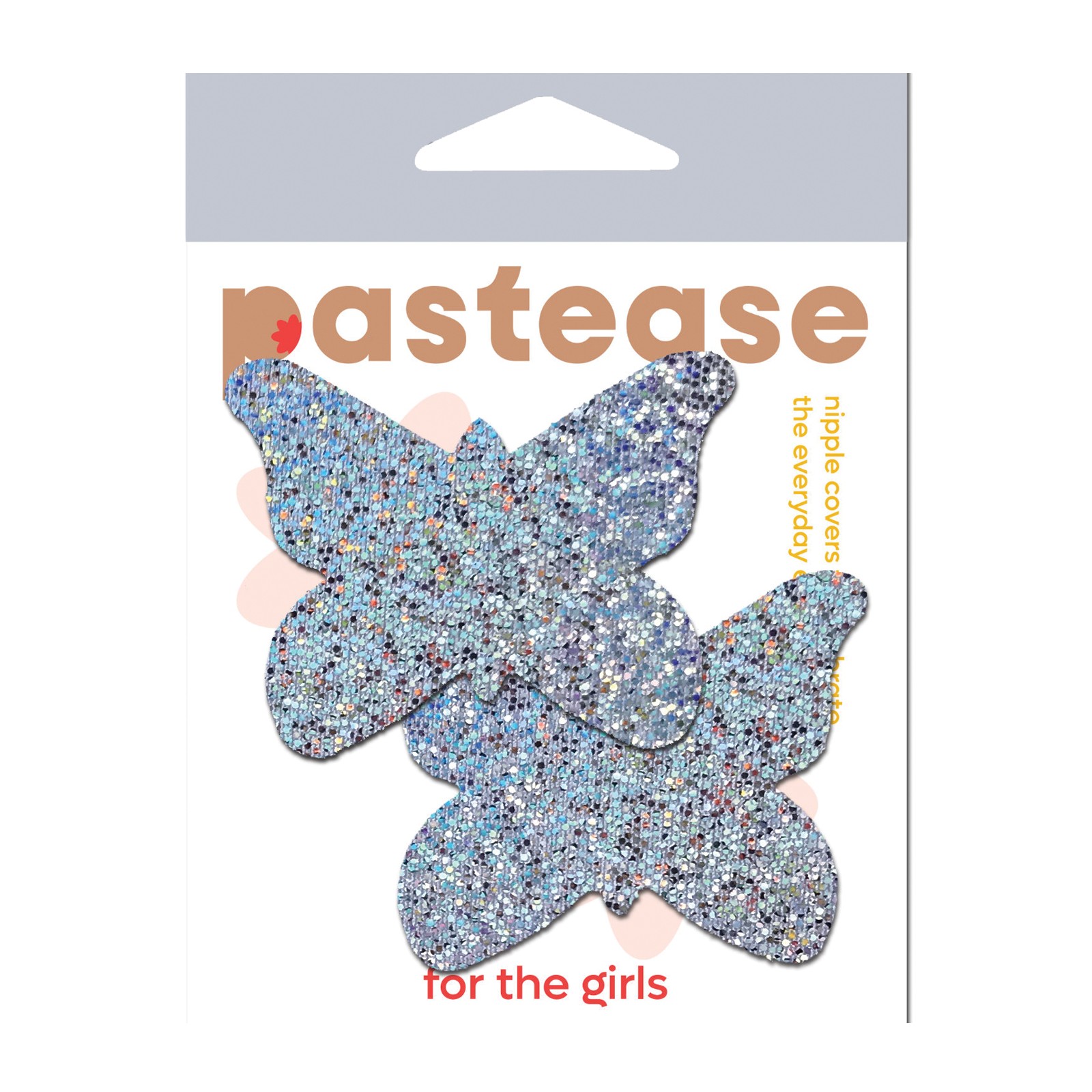 Pastease Premium Glitter Butterfly - Silver O/S