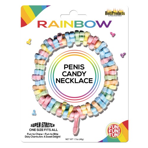 Rainbow Penis Candy Necklace Multi-Color