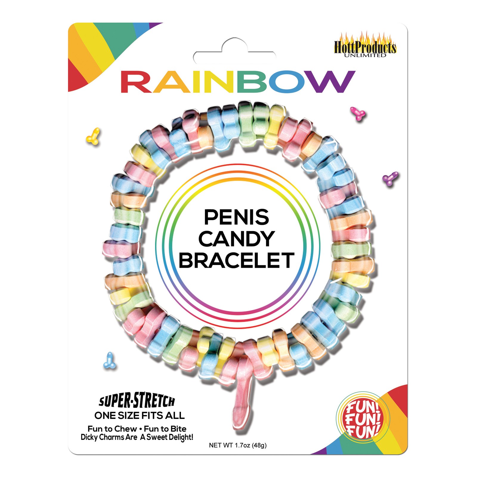 Rainbow Penis Candy Bracelet Assorted