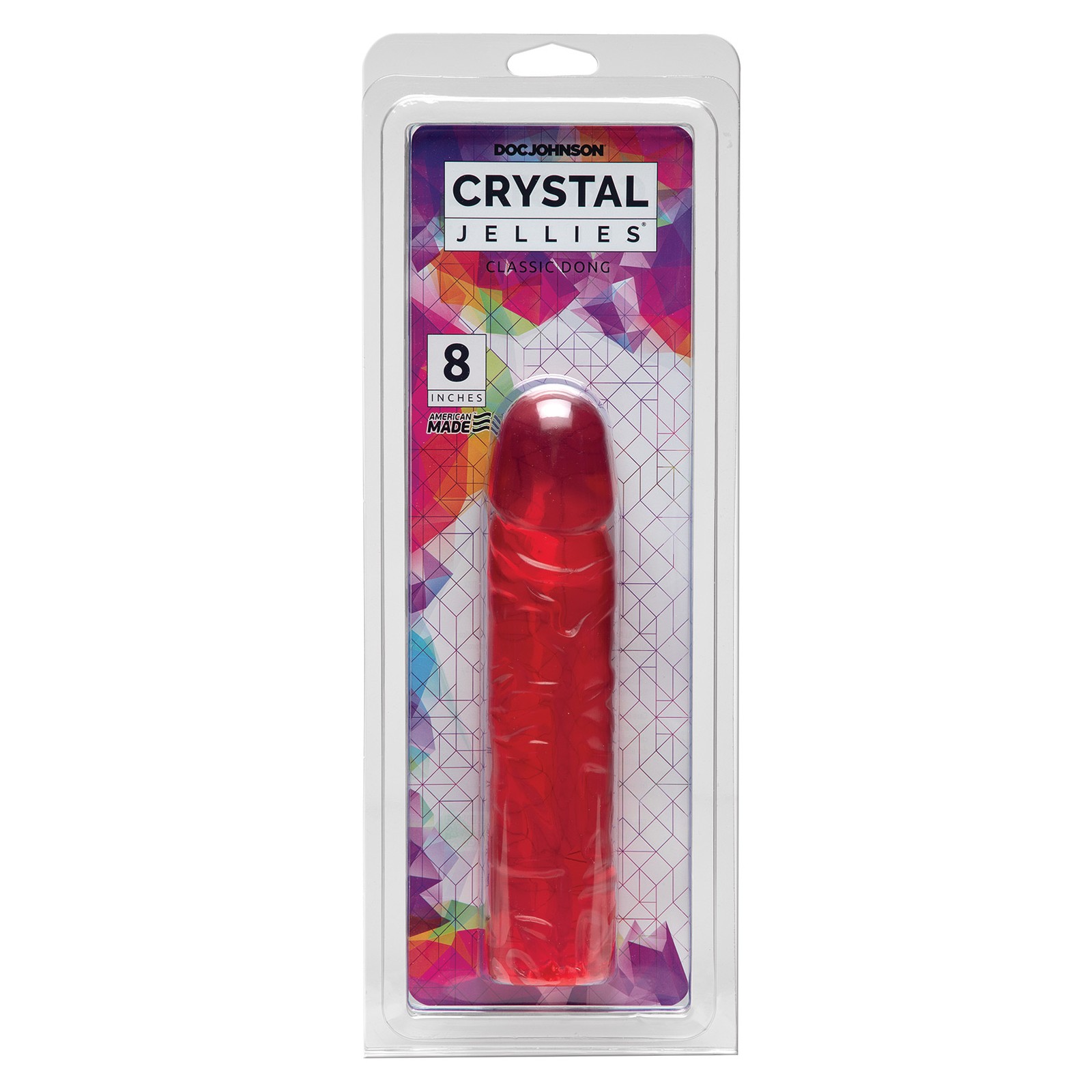 Crystal Jellies 8 inch Classic Dildo - Pink