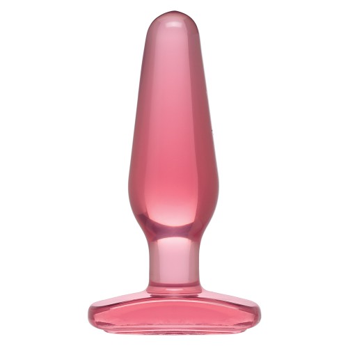 Plug Anal de Gel Cristalino Medio Rosa - Juguete Anal Clásico