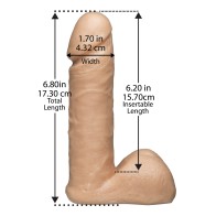 Dildo Realista Vac-U-Lock 6 Pulgadas Blanco