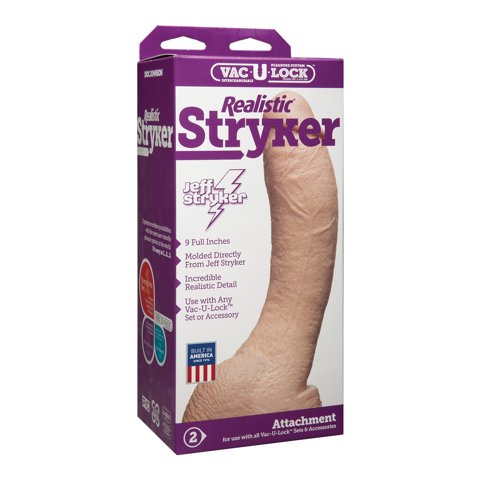 Vac-U-Lock 9'' Stryker Realista Blanco