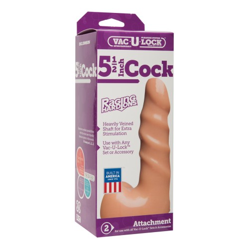 Pene Realista Vac-U-Lock 5.5 Pulgadas Raging Hard Carne