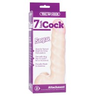 Vac-U-Lock 7" Raging Hard-On Pene Realista - Blanco