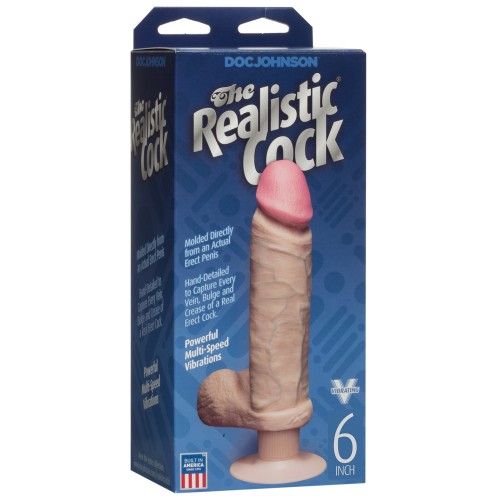 Vibrating 6 Inch Realistic Cock Flesh