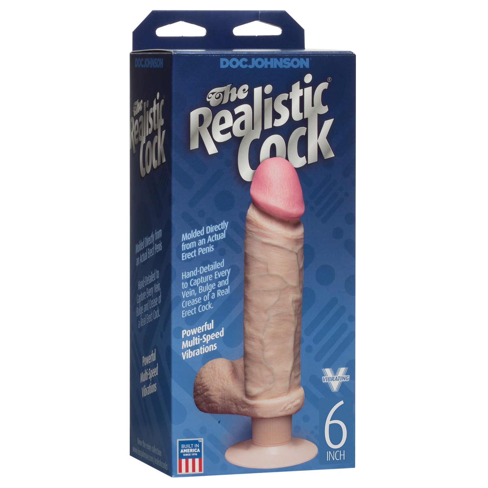 Vibrating 6 Inch Realistic Cock Flesh